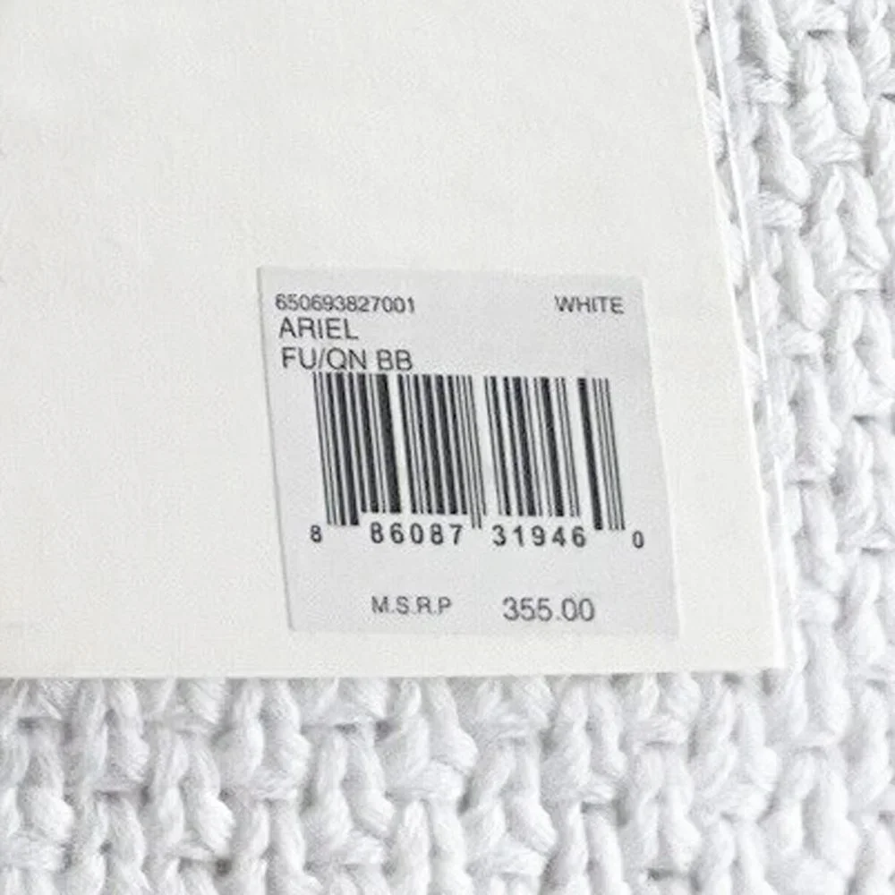 NEW $355 Ralph Lauren Ariel Quilted Coverlet!  Queen  White  Cotton  Intricate